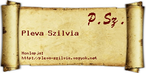 Pleva Szilvia névjegykártya