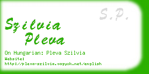 szilvia pleva business card